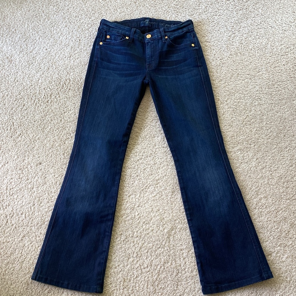 7 for all mankind size 7 A pocket bootcut dark denim jeans